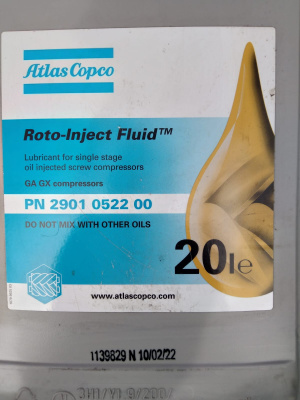 в розницу Компрессорное масло ATLAS COPCO Roto-inject-Fluid/ 20л купить Маслопром